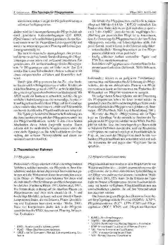 Vorschauseite 2: Eine Typologie für Pflegeprozesse am Beispiel des Projektes Pflegeprozess, Standardisierung und Qualität im Dienstleistungssektor Pflege