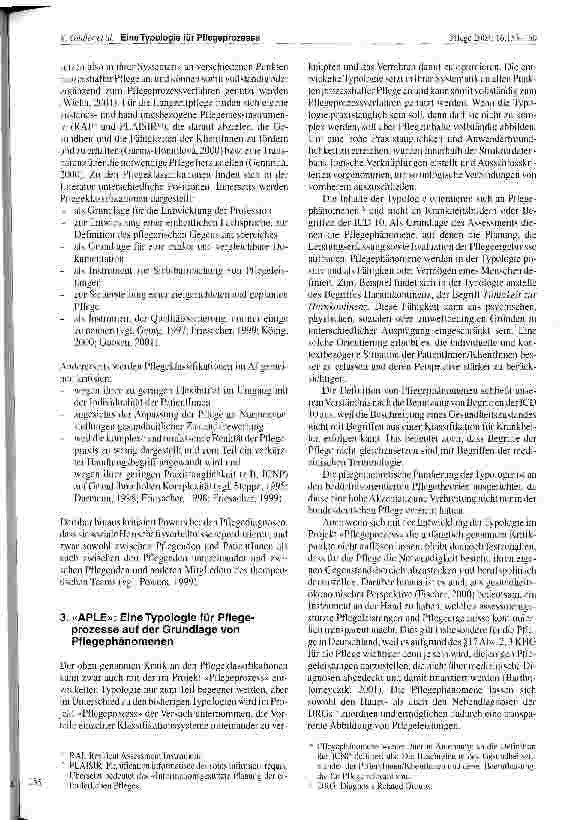 Vorschauseite 3: Eine Typologie für Pflegeprozesse am Beispiel des Projektes Pflegeprozess, Standardisierung und Qualität im Dienstleistungssektor Pflege