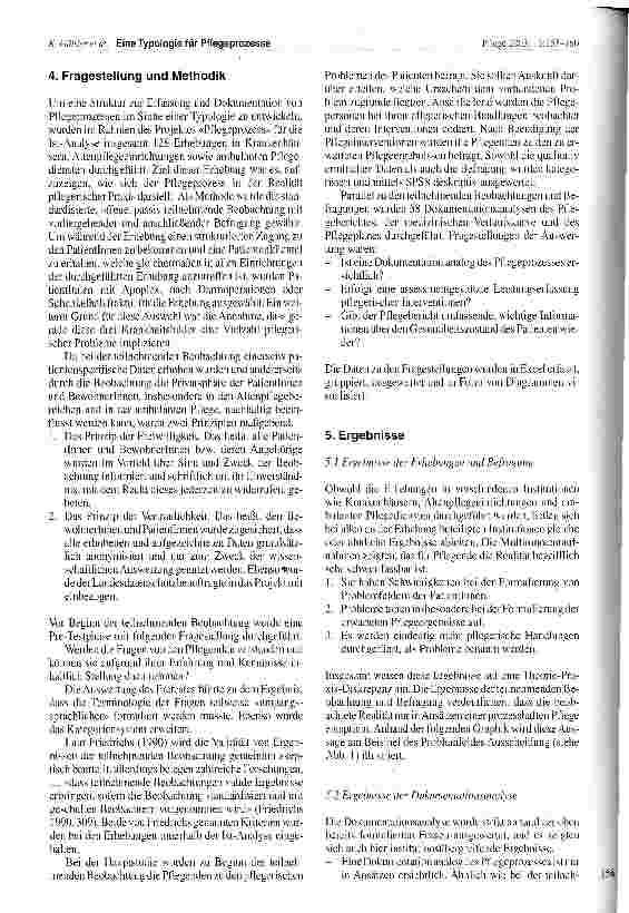 Vorschauseite 4: Eine Typologie für Pflegeprozesse am Beispiel des Projektes Pflegeprozess, Standardisierung und Qualität im Dienstleistungssektor Pflege