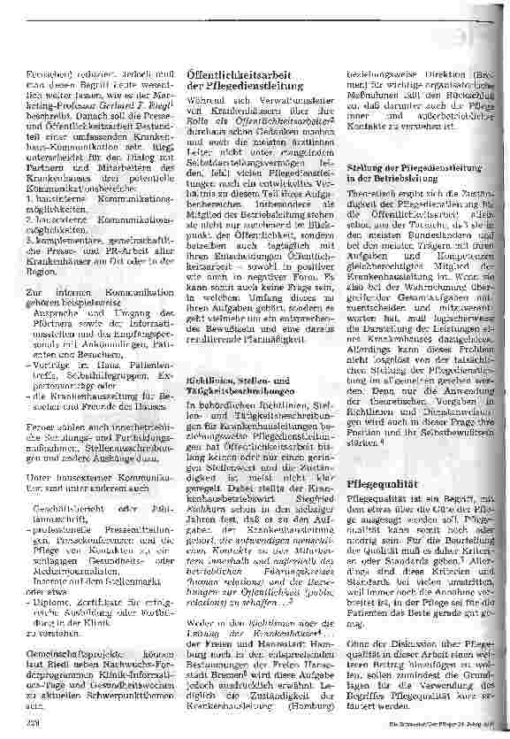 Vorschauseite 2: Öffentlichkeitsarbeit der Pflegedienstleitung