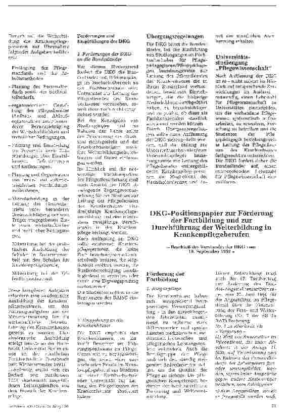 Vorschauseite 3: Noch einmal: Akademisierung des Pflegeberufes