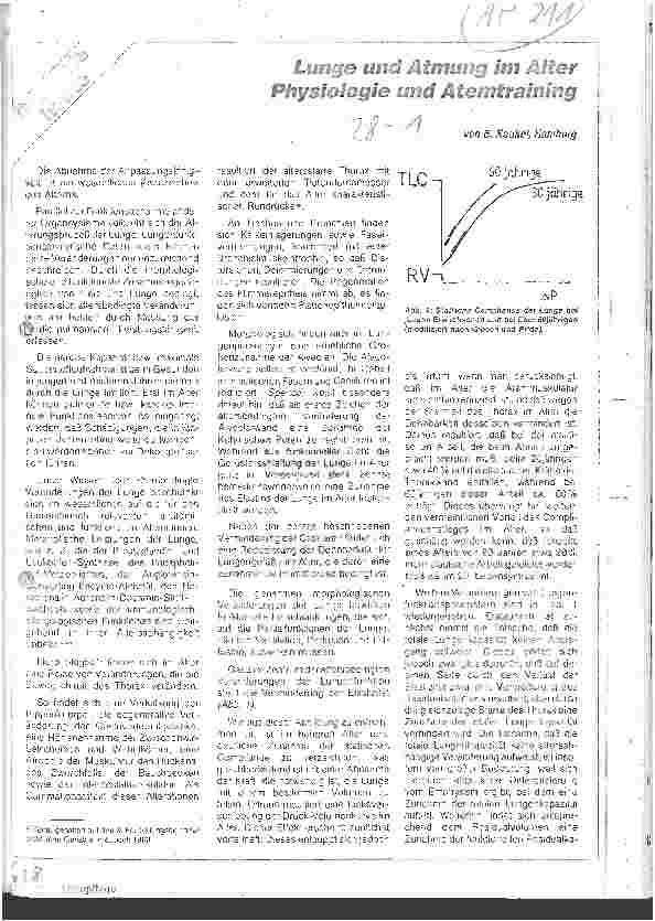 Vorschauseite 1: Lunge und Atmung im Alter Physiologie und Atemtraining