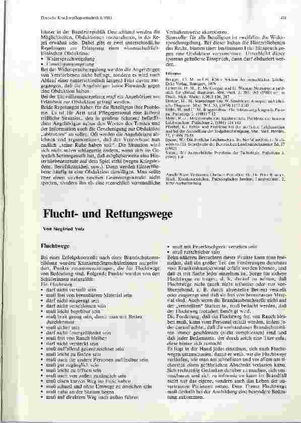 Vorschauseite 1: Fluchtund Rettungswege