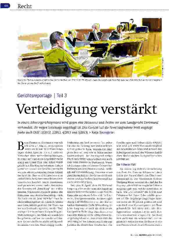 Vorschauseite 1: Gerichtsreportage Teil 3 Verteidigung verstärkt