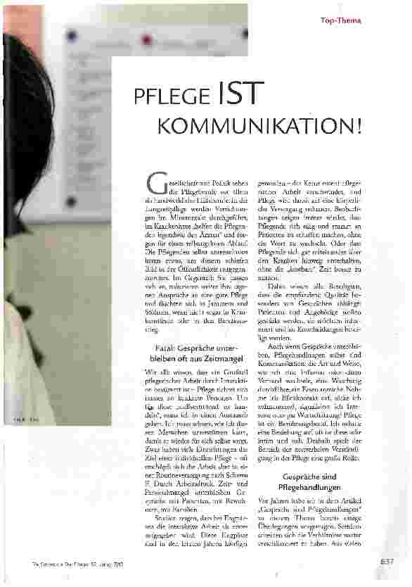 Vorschauseite 2: Pflege IST Kommunikation