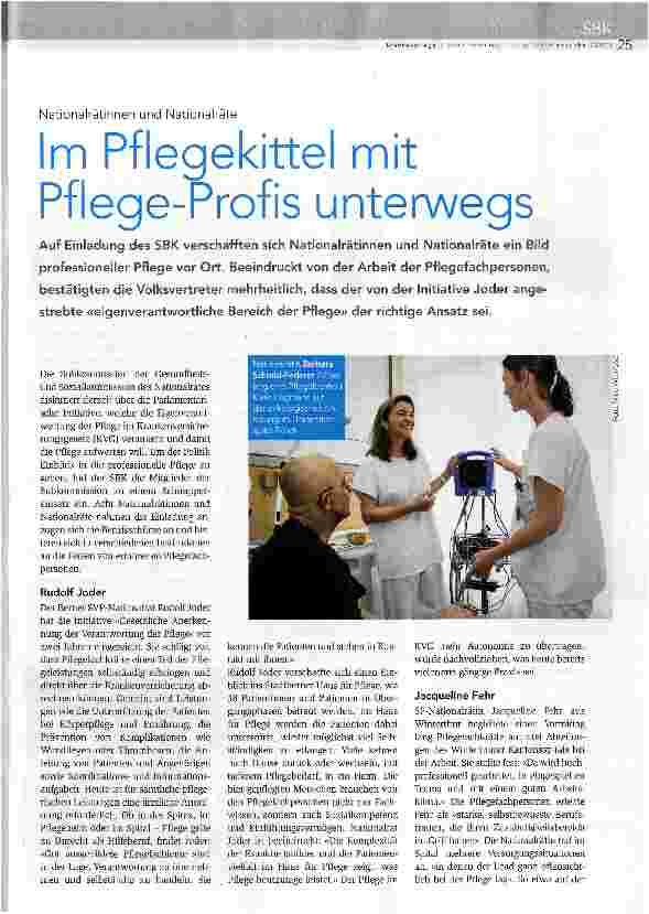 Vorschauseite 1: Im Pflegekittel mit Pflege-Profis unterwegs