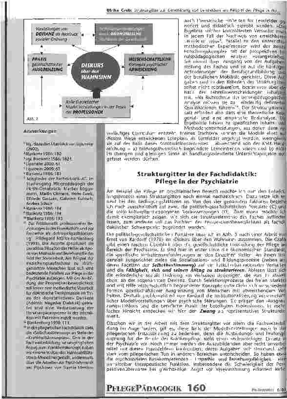 Vorschauseite 3: Strukturgitter zur Generierung von Lernfeldern am Beispiel der Pflege in der Psychiatrie