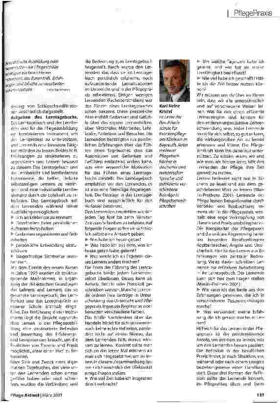 Vorschauseite 2: Das Tagebuch hilft beim Lernen Teil 1