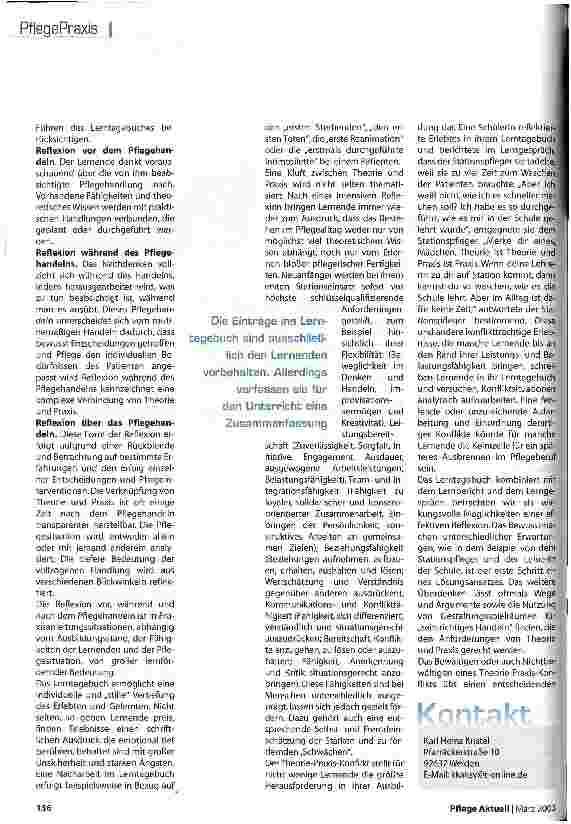Vorschauseite 3: Das Tagebuch hilft beim Lernen Teil 1