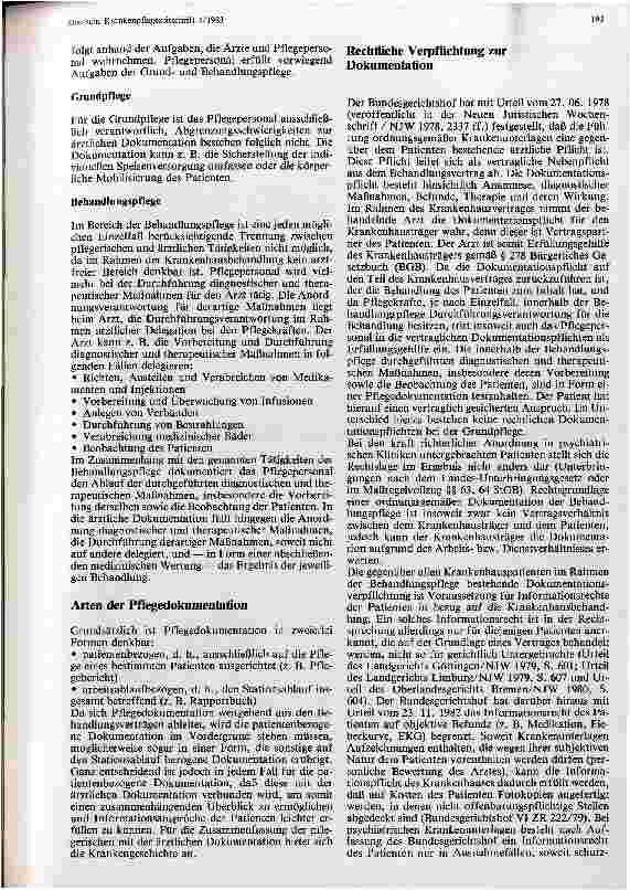 Vorschauseite 2: Juristische Aspekte der Pflegedokumentation