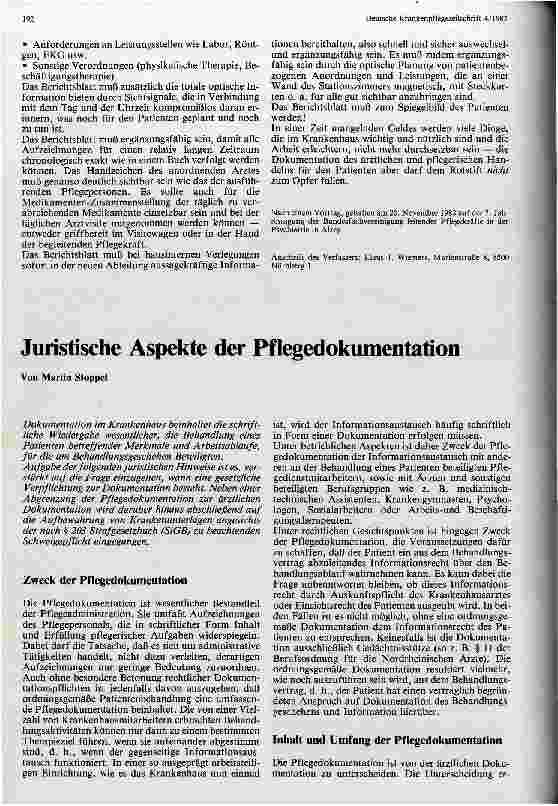 Vorschauseite 3: Juristische Aspekte der Pflegedokumentation