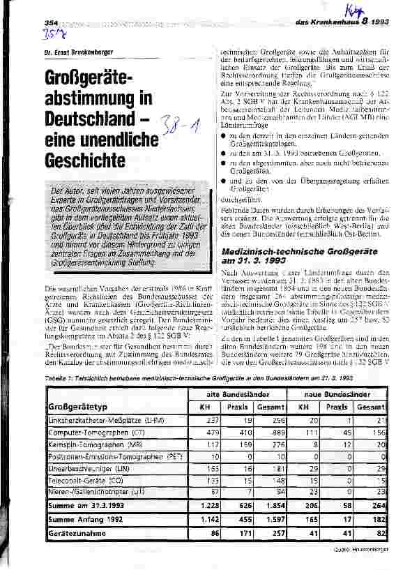Vorschauseite 1: Großgeräteabstimmung in Deutschland - eine unendliche Geschichte