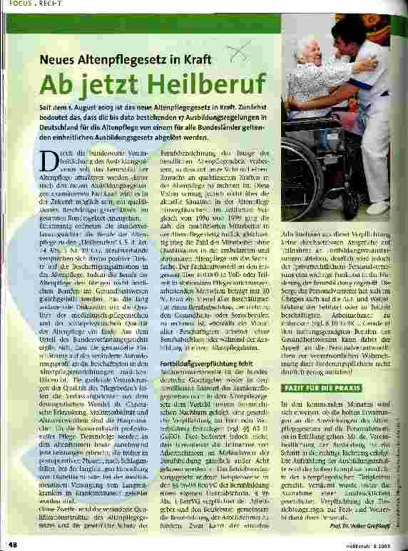 Vorschauseite 1: Ab jetzt Heilberuf