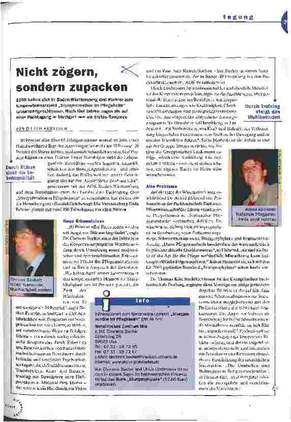 Vorschauseite 1: Nicht zögern, sondern zupacken