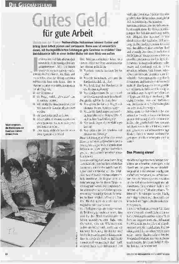 Vorschauseite 1: Gutes Geld für gute Arbeit