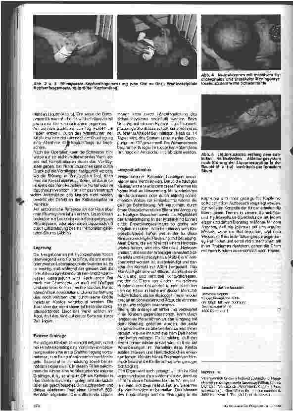 Vorschauseite 3: Die Pflege des Hydrocephalus internus