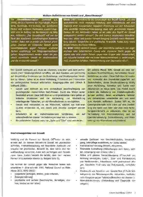 Vorschauseite 3: Definition und Formen von Gewalt