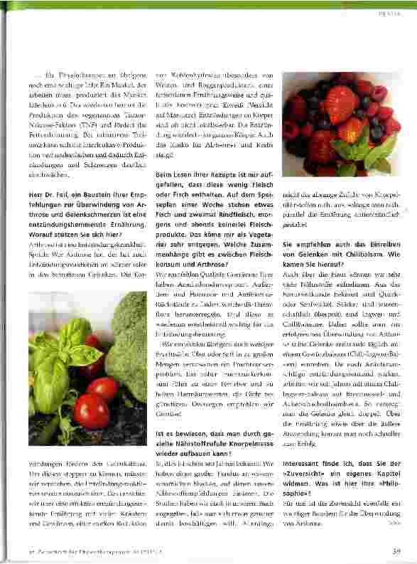 Vorschauseite 2: Neue Ernährungsstrategie bei Arthrose