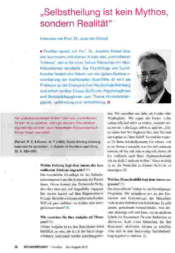 Vorschauseite 1: Selbstheilung ist keim Mythos sondern Realität