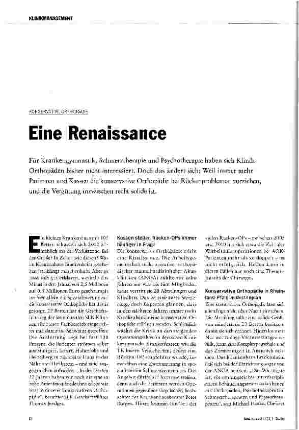 Vorschauseite 1: Eine Renaissance