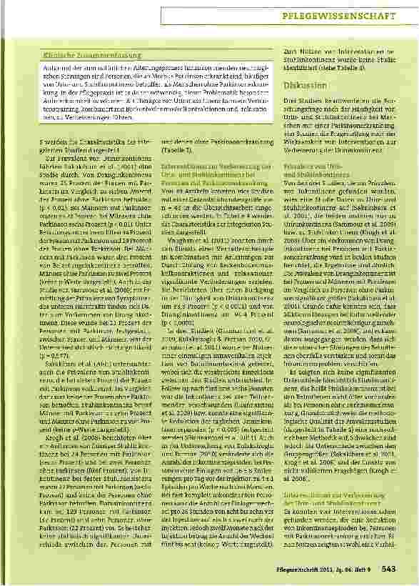 Vorschauseite 4: Inkontinenz - ein häufiges Problem für Menschen mit einer Parkinsonerkrankung