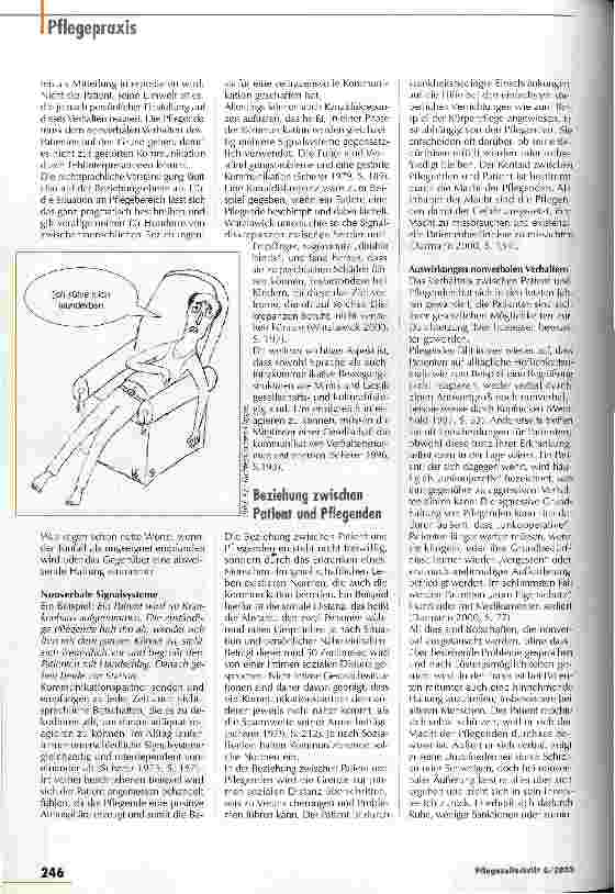 Vorschauseite 2: ... auch nonverbal kommunizieren kann erlernt werden Gedanken zum Verhältnis zwischen Patient und Pflegenden