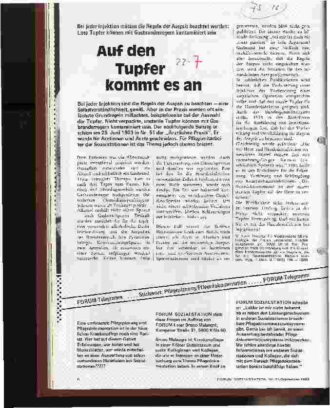 Vorschauseite 1: Auf den Tupfer kommt es an