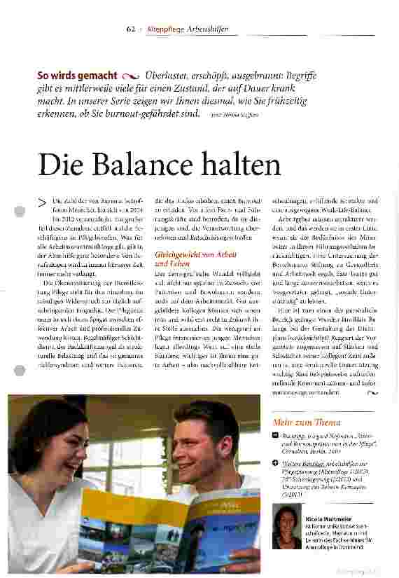 Vorschauseite 1: Die Balance halten