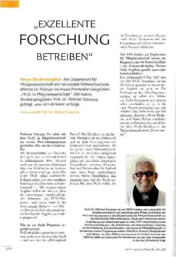 Vorschauseite 1: EXZELLENTE FORSCHUNG BETREIBEN