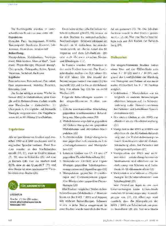 Vorschauseite 3: Behandlung der Wirbelsäule bei Schulterbeschwerden