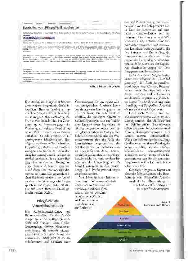 Vorschauseite 3: PFLEGEWIKI IM UNTERRICHT