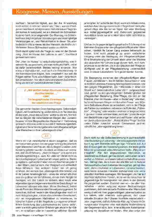 Vorschauseite 3: Alt - gebrechlich - verwirrt - und doch Herr im Hause meines Lebens Zur rehabilitativen Pflege aus anthropologischer und psychologischer Sicht