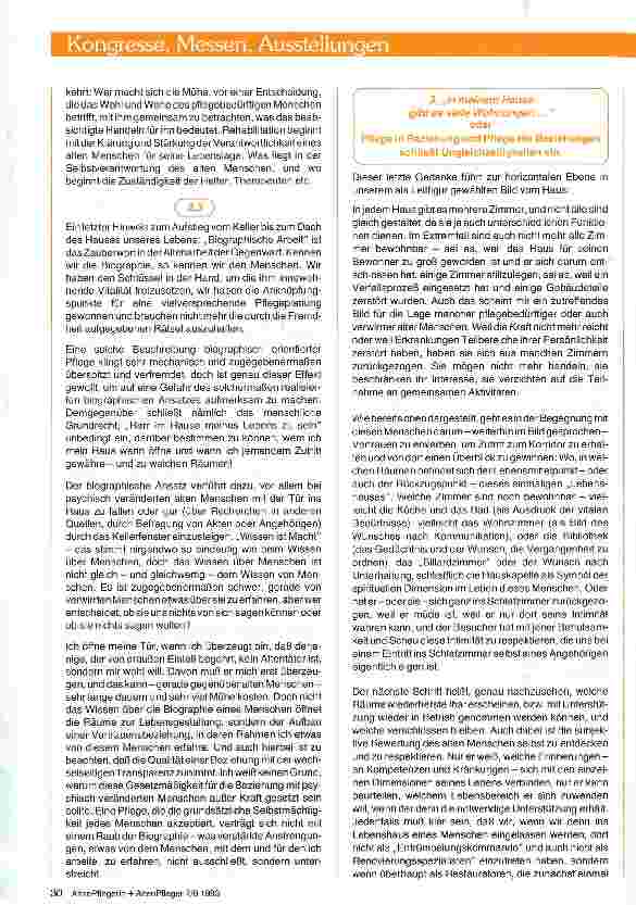 Vorschauseite 5: Alt - gebrechlich - verwirrt - und doch Herr im Hause meines Lebens Zur rehabilitativen Pflege aus anthropologischer und psychologischer Sicht
