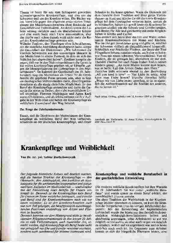 Vorschauseite 4: Patientenorientierte Krankenpflege - eine Tradition