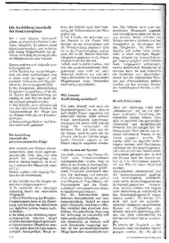Vorschauseite 6: Funktionspflege versus Patientenorientierte Pflege