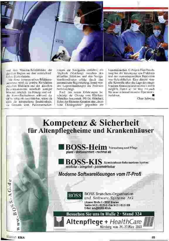 Vorschauseite 2: Echtes medizinisches Novum Navigations-Systeme