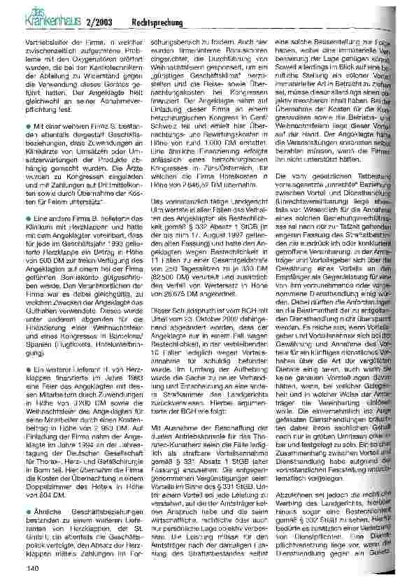 Vorschauseite 2: Antikorruptionsgesetz - Strafbarkeit einer Drittmitteleinwerbung