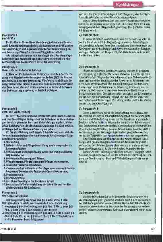 Vorschauseite 4: Fachliche Qualifikation - eim Muß Die Verordnung über personelle Anforderungen für Heime (HeimPerV) tritt am 01. 10. 93 in Kraft