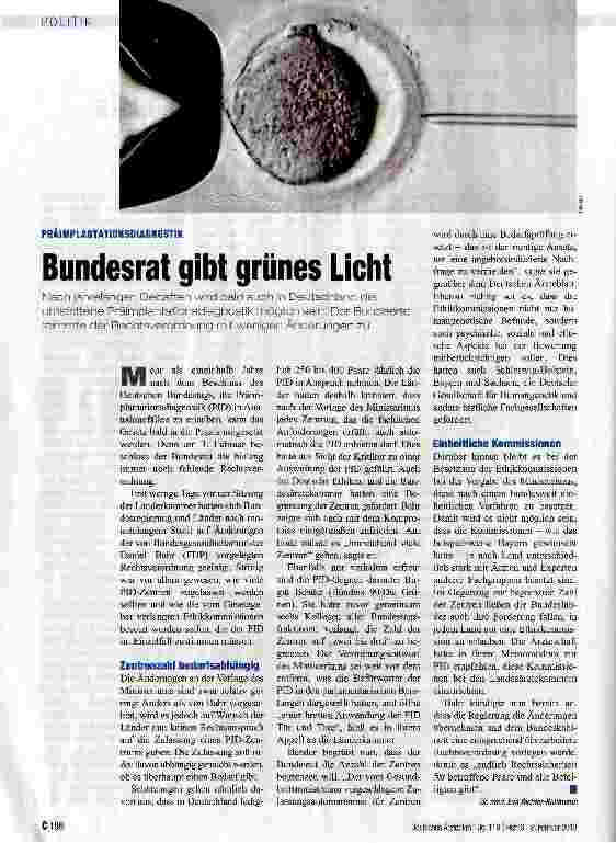 Vorschauseite 1: Bundesrat gibt grünes Licht