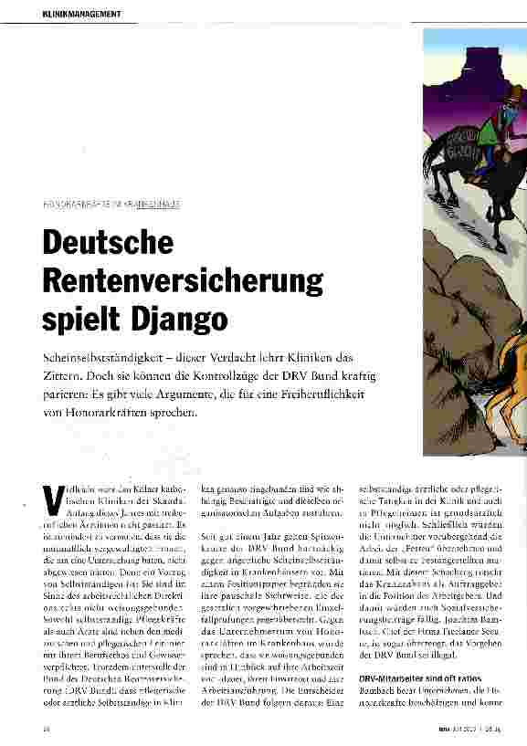 Vorschauseite 1: Deutsche Rentenversicherung spielt Django