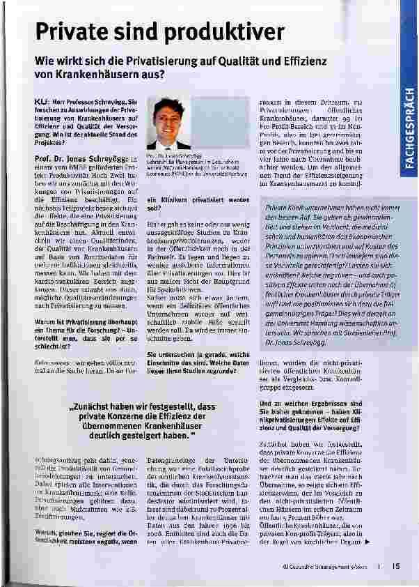 Vorschauseite 1: Private sind produktiver