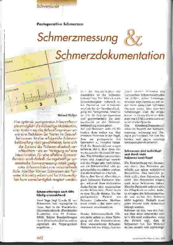 Vorschauseite 1: Schmerzmessung & Schmerzdokumentation