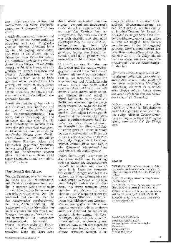 Vorschauseite 4: Die Pflege - ein Beruf?