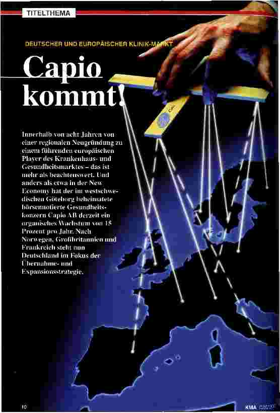 Vorschauseite 1: Deutscher und europäischer Klinik-Markt: Capio kommt!