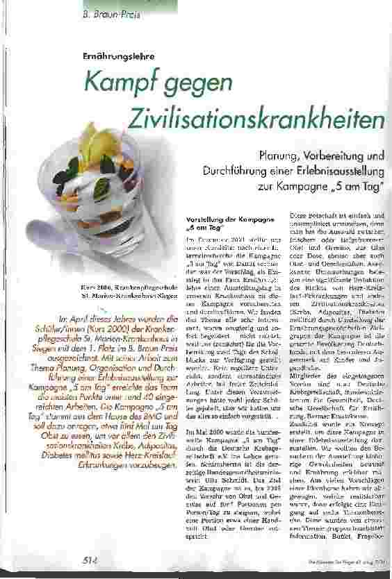 Vorschauseite 1: Kampf gegen Zivilisationskrankheiten