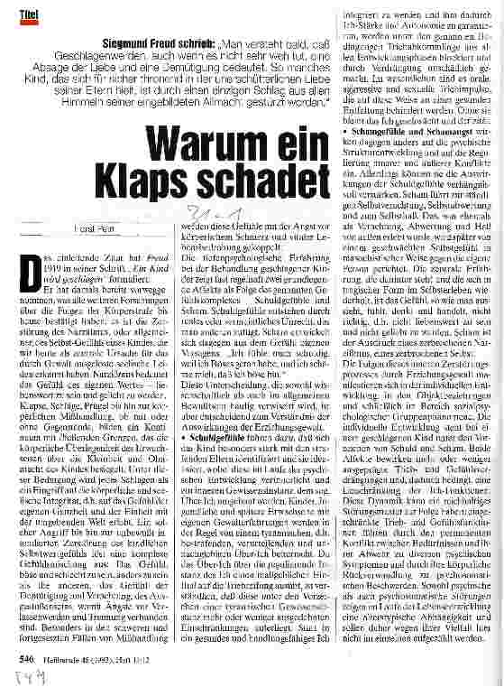 Vorschauseite 1: Warum ein Klaps schadet