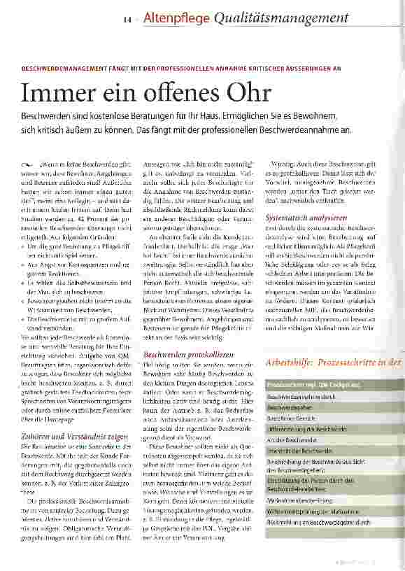 Vorschauseite 1: Immer ein offenes Ohr