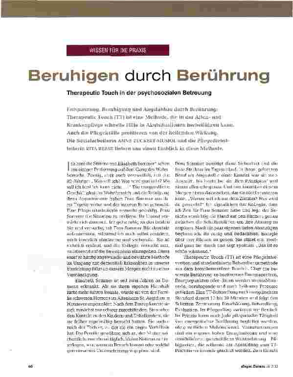 Vorschauseite 1: Beruhigen durch Berührung
