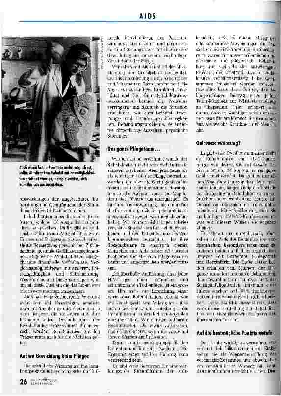 Vorschauseite 2: AIDSkranke brauchen Rehabilitation Referat, ENAC-Konferenz,10/92,Edinburg