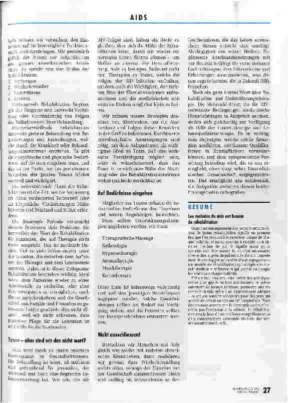 Vorschauseite 3: AIDSkranke brauchen Rehabilitation Referat, ENAC-Konferenz,10/92,Edinburg